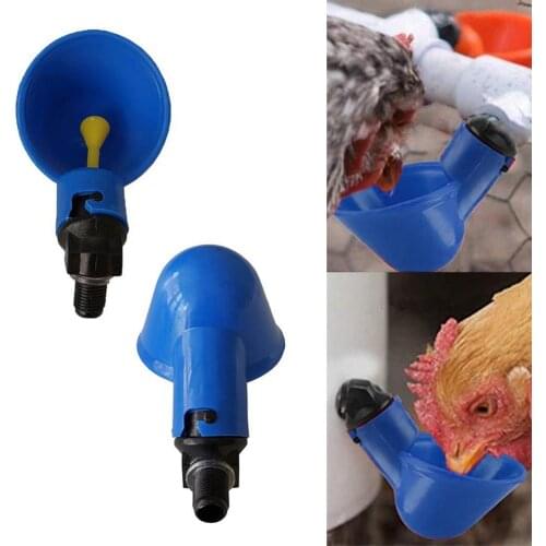 10Pcs Automatic Chicken Drinker Quail Hanging Water Cup Poultry Automatic Drinking Water Cup Chick Quail Waterer Dispenser Bowl