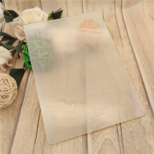 12.2*18CM Plastic Magic Mirror Template Easter Wreath Craft Card Making Paper Card Album Wedding Decoration Embossing Folders