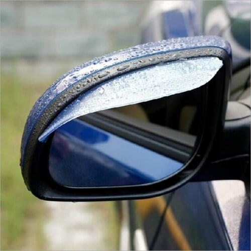2Pcs Universal Flexible PVC Car Accessories Rearview Mirror Rain Shade Rainproof Blades Car Back Mirror Eyebrow Rain Cover