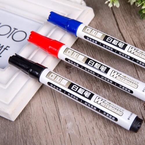 3PCS/bag Colorful Whiteboard Pen Black White Board Markers School Supplies Childrens Drawing Pen Marker Pen