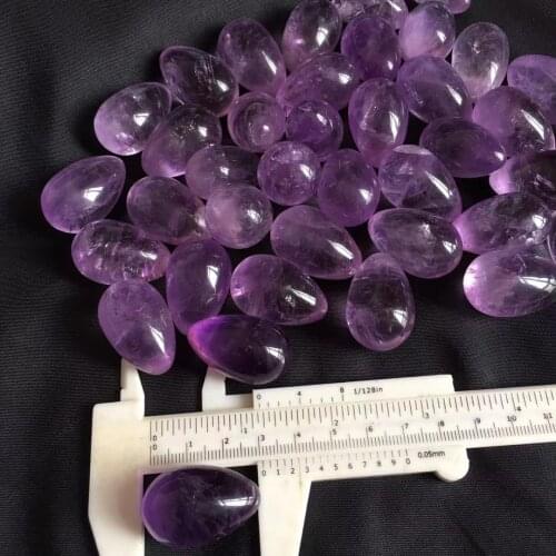 3cm Natural Amethyst crystal Yoni Egg gemstone Carved Eggs Chakra Stone
