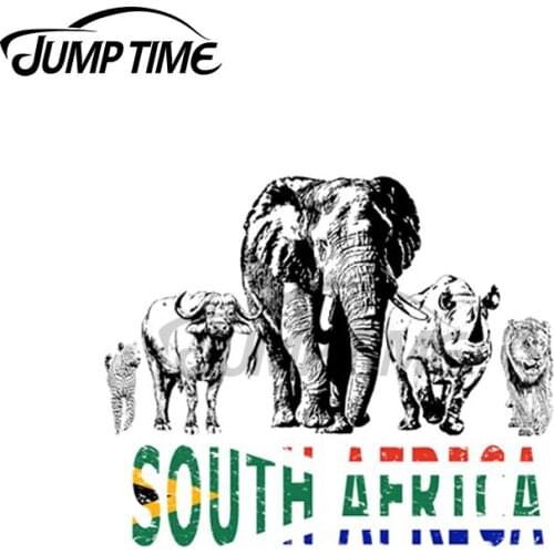 JumpTime 13 x 5.2cm For Africas Big Fivef or South Africa Car Stickers Waterproof Personality Bumper Trunk VAN SUV Decal Decor
