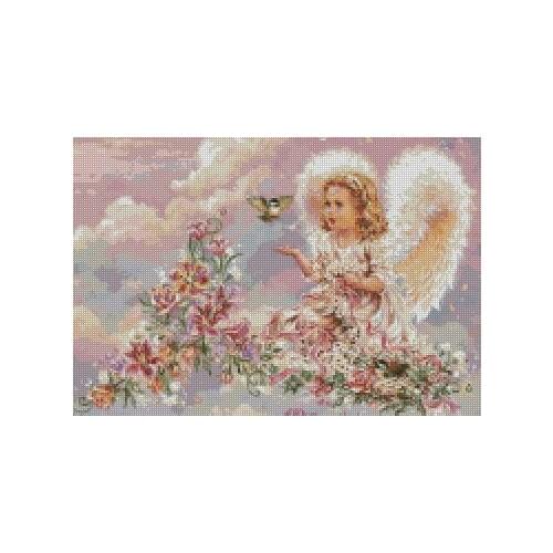 Free delivery Top Quality counted cross stitch kit angel with bird HAE-RW004