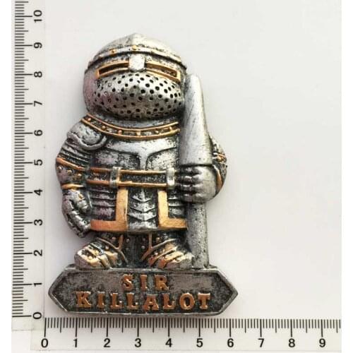 European medieval classical iron armor Wu cartoon version resin painted three-dimensional crafts magnet refrigerator stickers