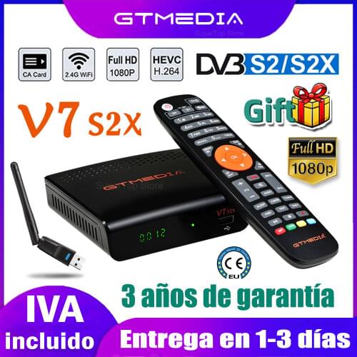 1080P GTmedia V7 S2X Satellite Receiver DVB-S2 V7S2X Upgraded by GTmedia V7S HD with USB Wifi H.265 1080P Freesat v7 No app