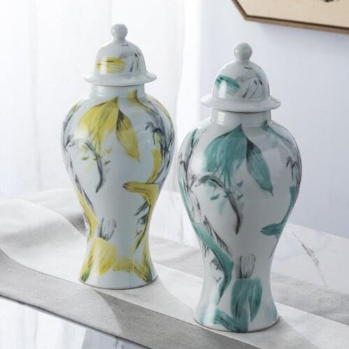 Jingdezhen porcelain ceramic temple jar High temperature storage jar home decoration ginger jar