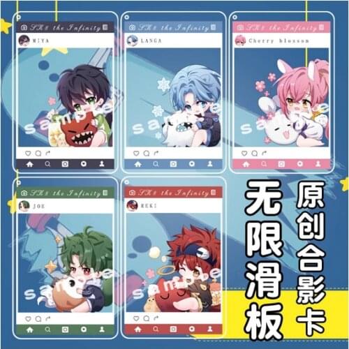 Hot SK8 the Infinity SK EIGH Kyan Reki Hasegawa Chinen Miya Acrylic Transparent Cards Cute Q Type Keychain Take Photo Pendant