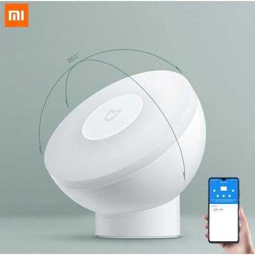 Xiaomi Mijia Induction Night Light Bluetooth Version 3 in 1 Adjustable Brightness With Mijia App 360°Rotating For Smart Home Use