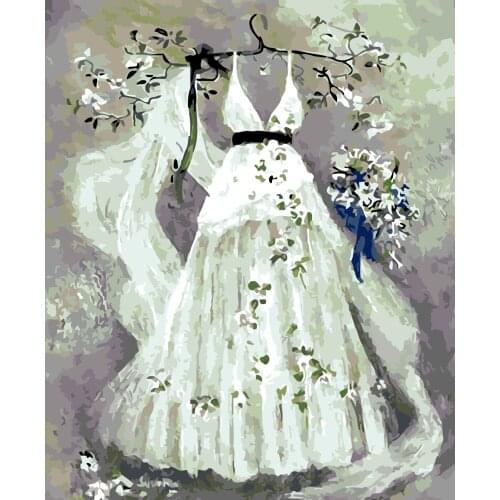 Painting By Numbers Dream Wedding Drawing On Canvas HandPainted Gift Picture By Number animal Kits Home Decoration