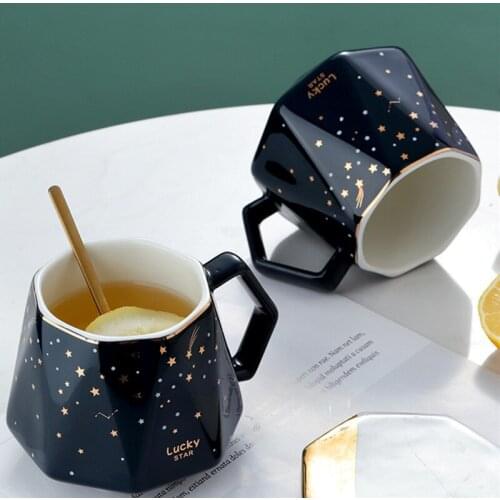 Starry Sky Mug Nordic Japanese Ceramic Coffee Mug Creative Oatmeal Personality Trend Good-looking Drinking Cup