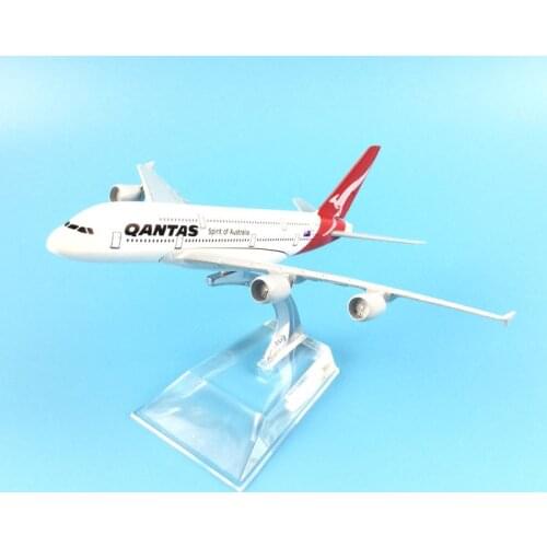 Qantas Airbus A380 Aircraft Model Diecast Metal Model Airplanes 16cm 1:400 Metal A380 Plane Airplane Model Toy Gift