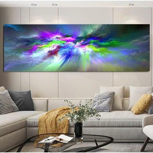 Wall Art Large Abstract Landscape Sky Colorful Clouds Canvas Painting Poster Print Pictures For Living Room Home Decor