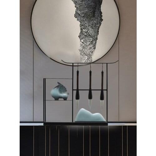 New Chinese Style Writing Brush Holder Small Ornaments Creative Home Study Desk Desk Zen Desktop Antique Style Soft Decoration