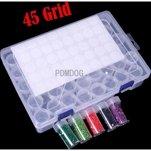 45/90/135/180 Bottles Diamond Painting Accessory Box Container Embroidery Mosaic Tools Bead Cross Stitch Plastic Drill Storage