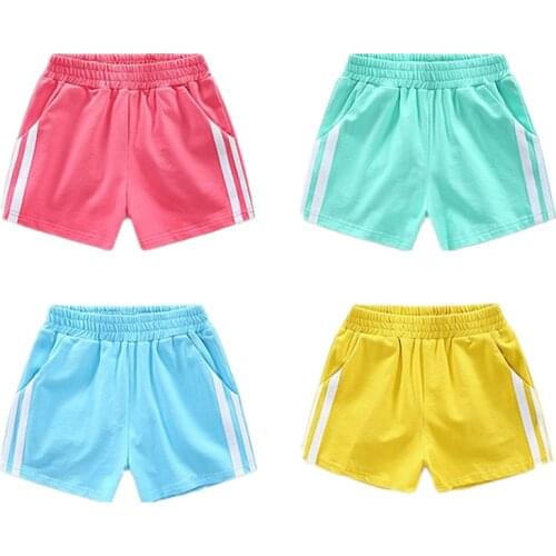 BBD Children Summer Hot Pants Boys Girls Shorts Cotton Thin Sport Elastic Waist Clothes Kids 2-8 Years High Quality Costume