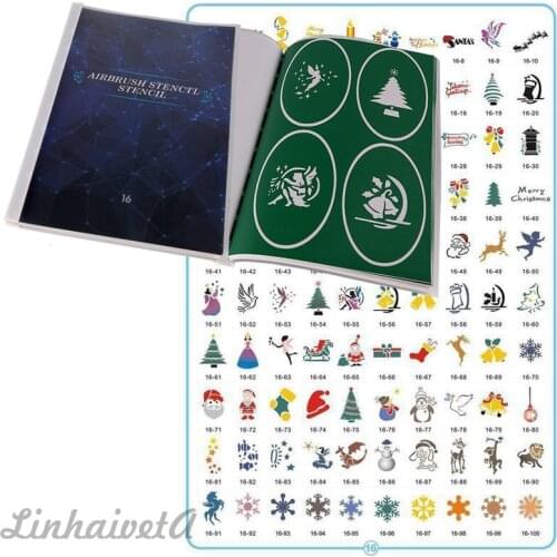 Airbrush Tattoo book# 16 Custom Stickers Airbrush Stencils Temporary Reusable Adhesive Drawing Template for Boys Girls Women Use