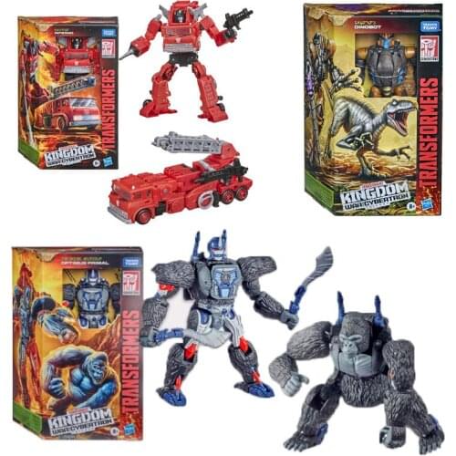 Hasbro Transformers Toys for Boys Class V Orangutan Captain Tyrannosaurus Dinosaur Warrior Fire Truck Cool Transformable Doll