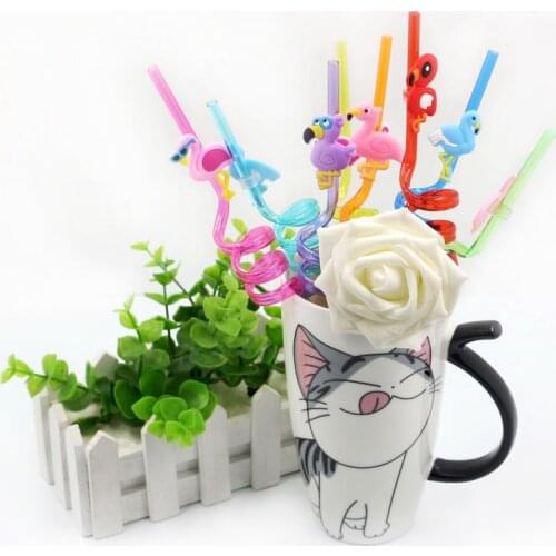 10ps Wedding Table Decorations Mermaid Flamingo Unicorn Party Drinking Straws Baby Shower Birthday Party Decorations Kids Favors