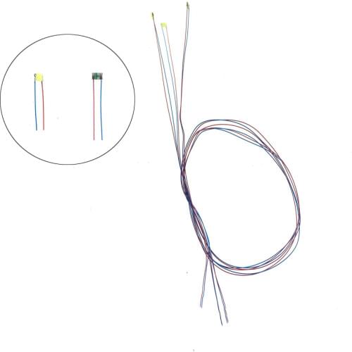 20pcs SMD Led Copper Model Lighting Toys Train N Scale Model Trains Pre-soldered Micro Wired LED Leads Light Sand Table Layout