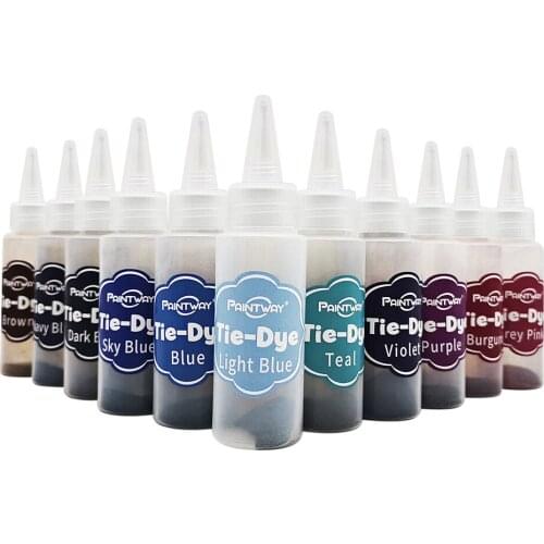 24pcs Tie Dye Kit Non-toxic DIY Garment Graffiti Fabric Textile Paint 60ml Colorful Clothing Tie Dye Kit Pigment Set