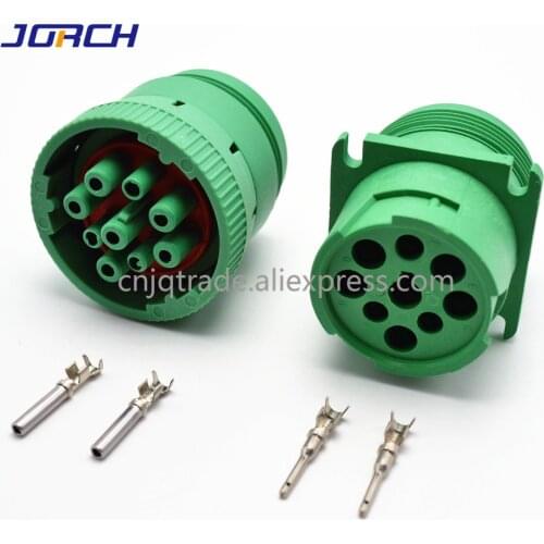 1set 9 pin HD16-9-1939S HD10-9-1939P Deutsch Green circular Aviation female male connector for Track J1939