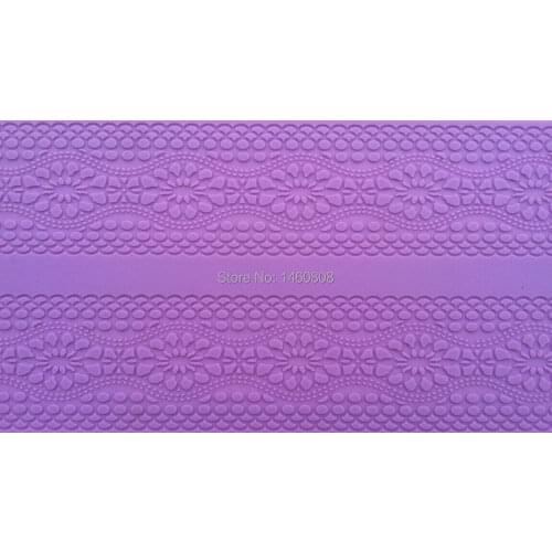 CT-406 399*170 mm Cake Fondant Decorating Tools, Rectangle Food-Grade Silicone Baking Mat, Silicone Mat To Create Sugar Lace