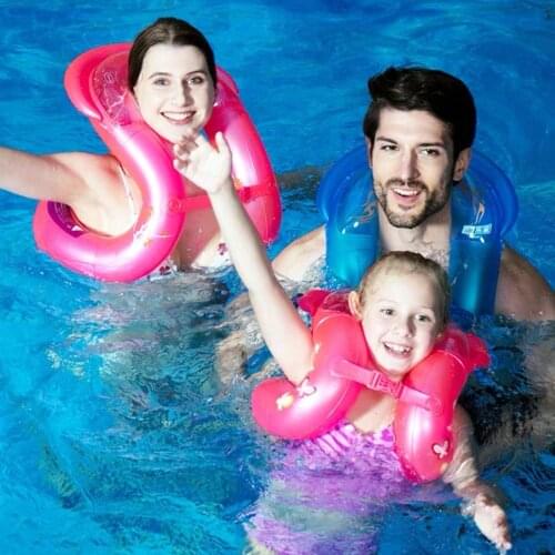 Childrens Safety Swimming Ring Women Adjustable Safety Buckle Floating Swimming Ring Portable Inflatable Swimming Vest