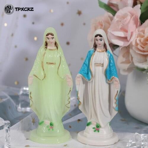 Catholic Mary Statue Madonna Handmade Virgin Mary Statue Jesus Home Decor Gift