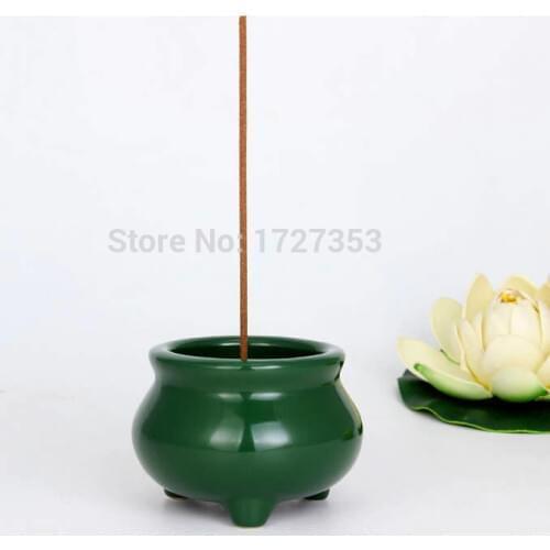 Ceramic Incense burner, Buddha, incense, censer, green mini 7.5*6*5.5CM, thurible, incensory, special