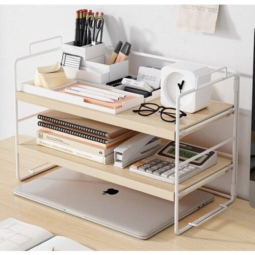 Bookshelf office simple desk cabinet desktop arrangement and storage iron art shelf students creative small bookshelf