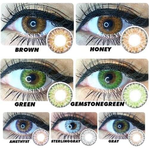 International Hotsale Classic 12 Colors Contact Lenses Color Lens Green Gray Blue Contacts 3Tones Contact Lenses For Eyes Yearly