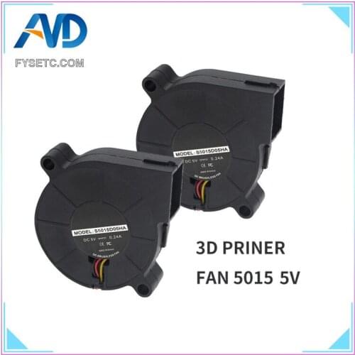 Prusa Mini 3D Printer Parts DC 5V 5015 50mm Cooling Fan Sleeve Bearing Front Print Fan Cooler Radiator