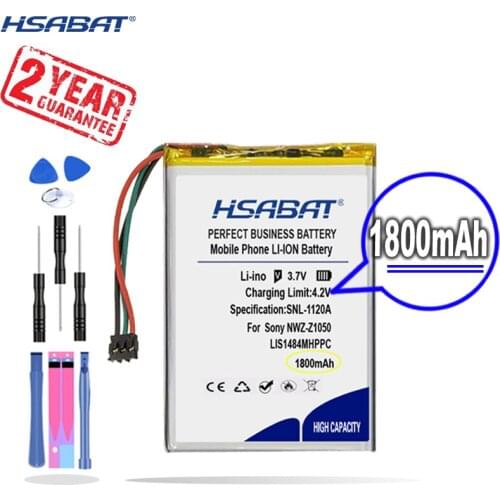New Arrival [ HSABAT ] 1800mAh LIS1484MHPPC Replacement Battery for Sony NWZ-Z1050, NWZ-Z1050N, NWZ-Z1060, NWZ-Z1070