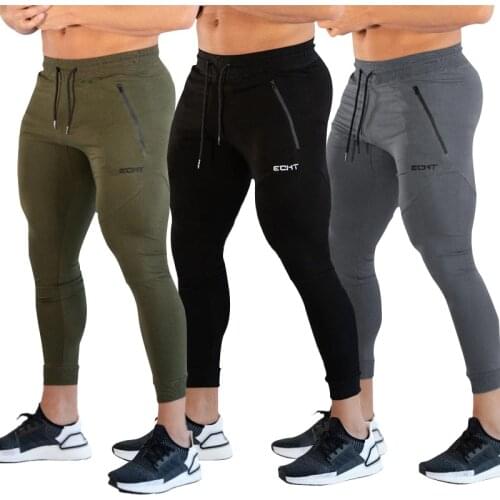 New Skinny Jogger Pants Men Running Sweatpants Fitness Bodybuilding Training Track Pants Sportswear Male Cotton Jogging Trousers