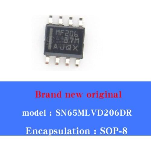 10/pcs Lot Original genuine patch SN65MLVD206DR screen printing MF206 SOP-8 LVDS interface IC