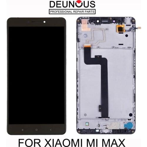 Original Display For XIAOMI Mi Max LCD Touch Screen Digitizer Dotyk Frame Ramka ORYG Black White Color