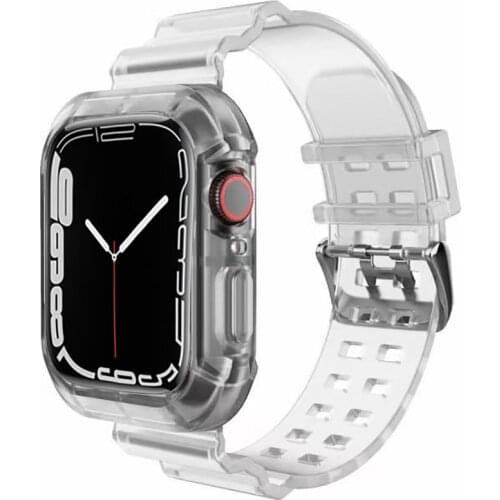 Newest Sport Strap for Apple Watch Band Series 6 1 2 3 4 5 silicone Transparent for Iwatch 5 4 Strap 38mm 40mm 42mm 44mm wirst