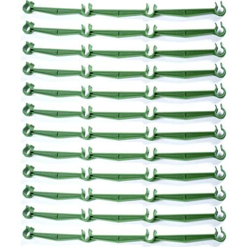 Arms Grid Connector Reusable 11/16mm 12pcs Support Buckle Adjustable Expandable Green Climbing Plants Plant Stakes