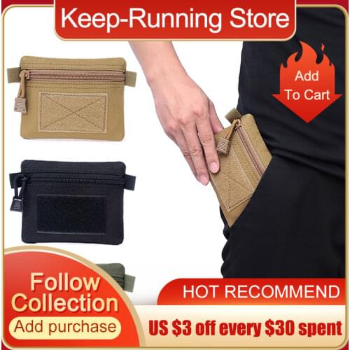 Outdoor EDC Molle Pouch Wallet Waterproof Portable Travel Zipper Waist Bag for Camping Hiking Hunting Military EDC Pouch
