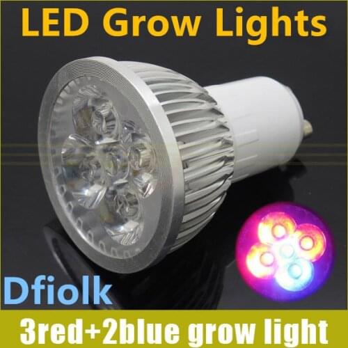10PCS Full spectrum LED Grow light 15W GU10 lamp bulb for Flower Vegetables plant Hydroponics system AC 85-265V 3Red:2Blue
