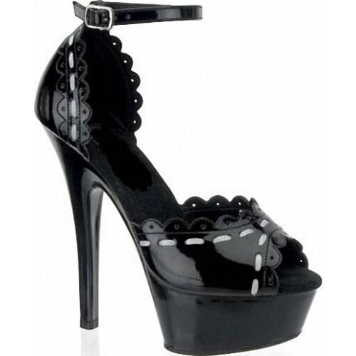 Sexy Ankle Strap 15CM Sexy Super High Heel Platforms Pole Dance / Performance / Star / Model Shoes, Wedding Shoes