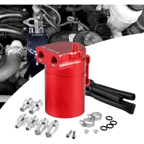Universal 300ML Baffled Aluminum Oil Catch Can Reservoir Tank Car Reservoir Tank with Filter