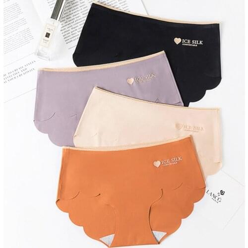 Women Panties Seamless Underwear Ultra-thin Briefs Sexy Lingerie Fashion Underpants Female Intimates Invisible Thongs Knickers