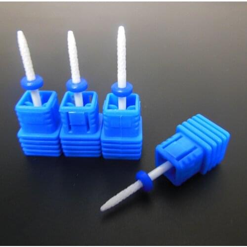 1 PC Hot Ceramic Drill Bit Nails 3/32" White Ceramic Burr Professional Bits For Manicure Electric Nail diamond cutter Nail Mills