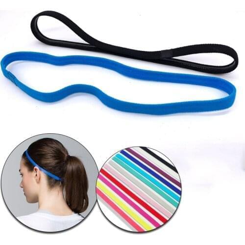 1 PC Candy Color Women Men Hair Bands Sports Headband Girls Anti-Slip Elastic Rubber