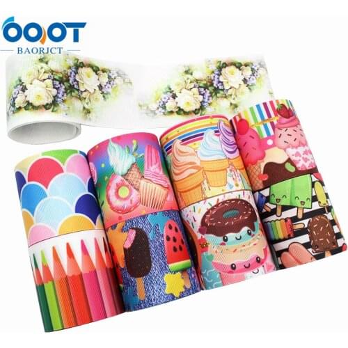 3" 75mm Fun cartoon Printed Grosgrain Ribbon , 10 Yards DIY HandmadeHair Accessories Material Wedding Gift Wrap L-20704-635