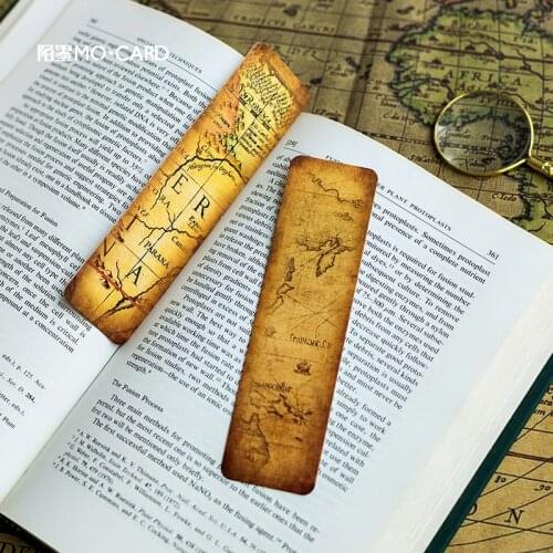 30 Pcs/Set Vintage Retro Style Map Bookmarks for Novelty Book Reading Maker Page Paper Creative Stationery