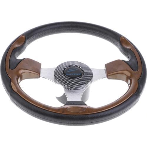 320mm Aluminum Alloy Marine Boat Pontoon Steering Wheel 3 Spoke 3/4 Boat Parts & Accessories Marine Hardware
