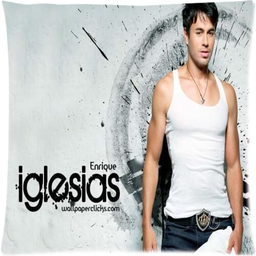 45cm*45cm Square Cotton Linen Pillow Cover Home Sofa Car Seat Enrique Iglesias Throw Pillow Case Decorative Cushion Covers