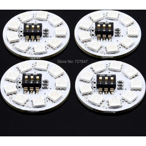 7 Color RGB LED Round Plate X8-16V Led Light Board 5050 X8 / 16V Navigation Light for FPV RC Multicopter Helicopter
